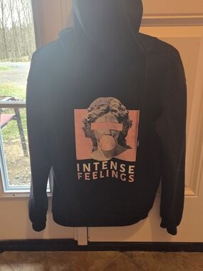 ✨️ SHEIN 'Intense Feelings' Graphic Hoodie Sweatshirt SIZE Small ✨️